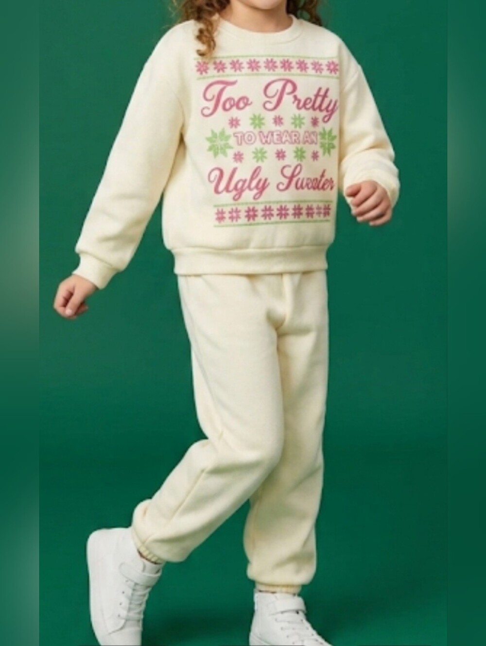 LuckyYou GirlsChristmas pants sweater Pullover Size M/10(4) -L/12(1) XL/ 14/16-1